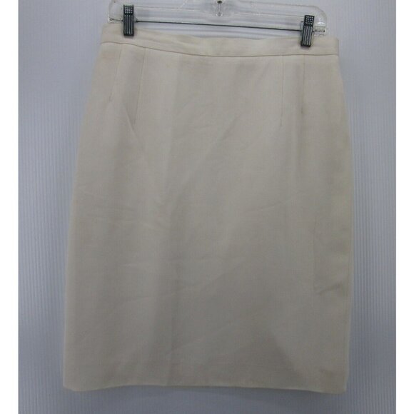 VINTAGE Giorgio Armani Skirt 12 Silk Blend Straight Pencil Pleated * - Picture 4 of 7